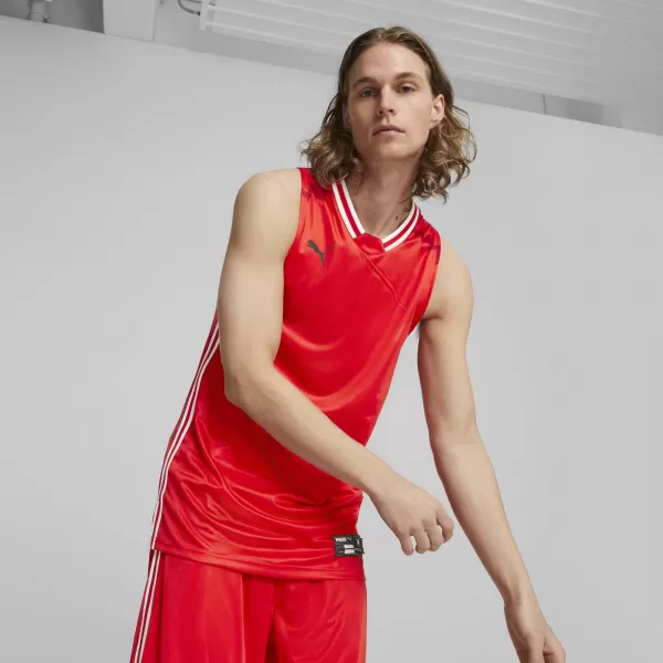  Moški dres PUMA HOOPS TEAM GAME JERSEY 67662804 PUMA RDEČA 