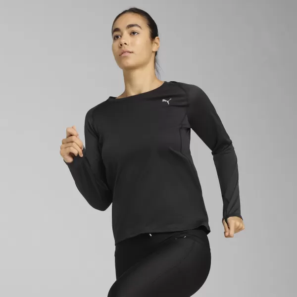  Srajca PUMA W RUN VELOCITY LONG SLEEVE (POLY) 52658101 PUMA ČRNA 