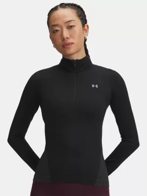 Ženska majica s kratkimi rokavi UNDER ARMOUR UA VANISH SEAMLESS 1/4 ZIP 6000644-003 ČRNA