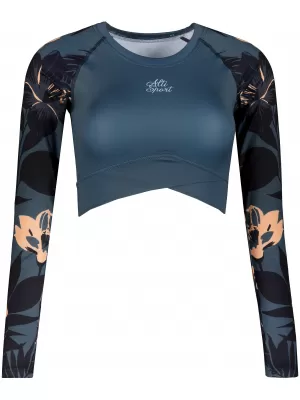 Ženski funkcionalni vrhunski kratki top ALTISPORT VOJ/ALW115TR04 TEMNO SIVA