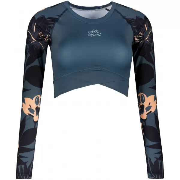  Ženski funkcionalni vrhunski kratki top ALTISPORT VOJ/ALW115TR04 TEMNO SIVA 