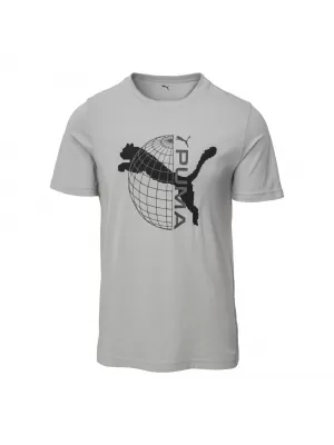 Srajca PUMA TECH GRAPHIC TEE 63219263 SIVI ODMEV