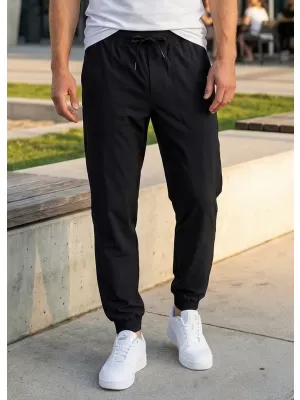 Moške hlače ALTISPORT ATS JOGGER CLASSIC - FIT ČRNA