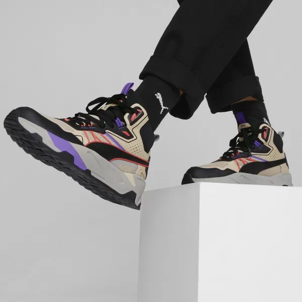  Škornji PUMA TRINITY MID HYBRID 39232703 GRANOLA/ČRNA/OGNJENA KORALA 