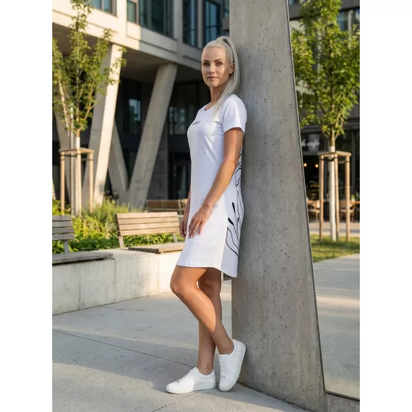  Ženska podaljšana vrhunska majica s kratkimi rokavi ALTISPORT VOJ/ALW075SAT02 BELA 