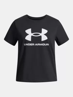 Dekliška majica s kratkimi rokavi UNDER ARMOUR UA BIG LOGO SS 1389756-001 ČRNA