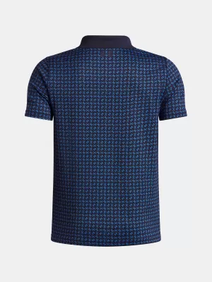 Fantovska majica s kratkimi rokavi UNDER ARMOUR UA MATCHPLAY PRINTED POLO 1377349-411 MODRA