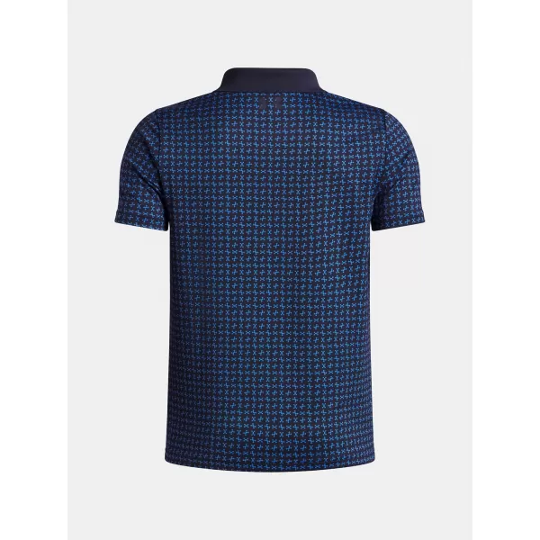  Fantovska majica s kratkimi rokavi UNDER ARMOUR UA MATCHPLAY PRINTED POLO 1377349-411 MODRA 