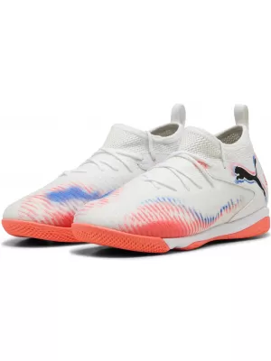 Otroški čevlji PUMA FUTURE 8 MATCH IT + MID JR 10861701 WHITE/ BELA/PUMA ČRNA/ŽAREČA RDEČA