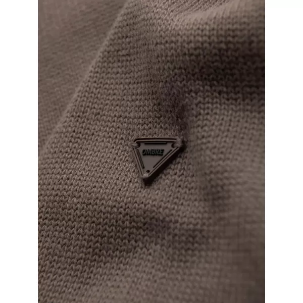  Moški pulover OMBRE OM-SWTN-0163 SIVO-RJAVA 