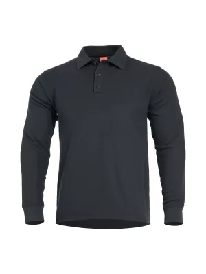 Majica s kratkimi rokavi PENTAGON ANIKETOS LONG POLO K09013 ČRNA