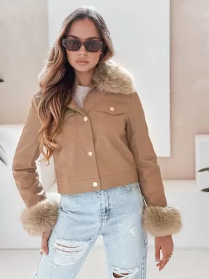 Ženska jakna DSTREET TY5139 KARAMELA