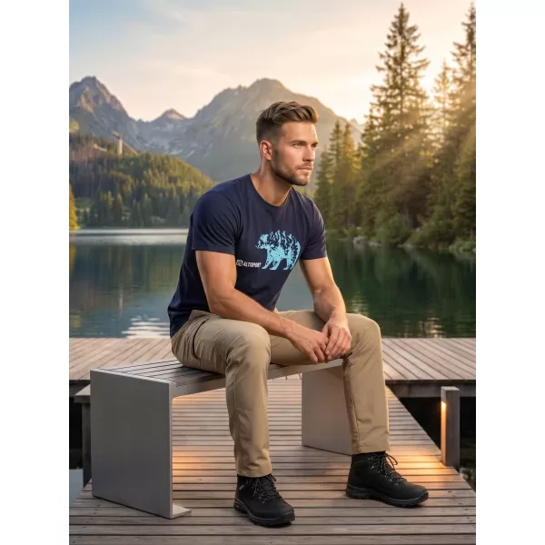  Moška T -majica s kratkimi rokavi ALTISPORT ALM193129 SEA -BLUE 