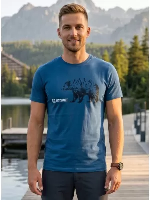 Moška majica s kratkimi rokavi ALTISPORT ALM193129 DENIM