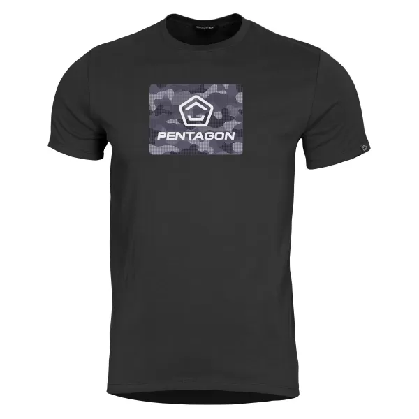  Majica s kratkimi rokavi PENTAGON AGERON SPOT CAMO K09012 ČRNA 