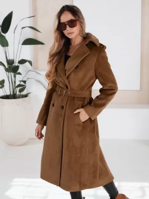 Ženski plašč DSTREET NY0761 RJAVA