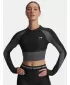 Ženska majica s kratkimi rokavi UNDER ARMOUR UA HG RIB 1/4 ZIP 6003981-004 ČRNA