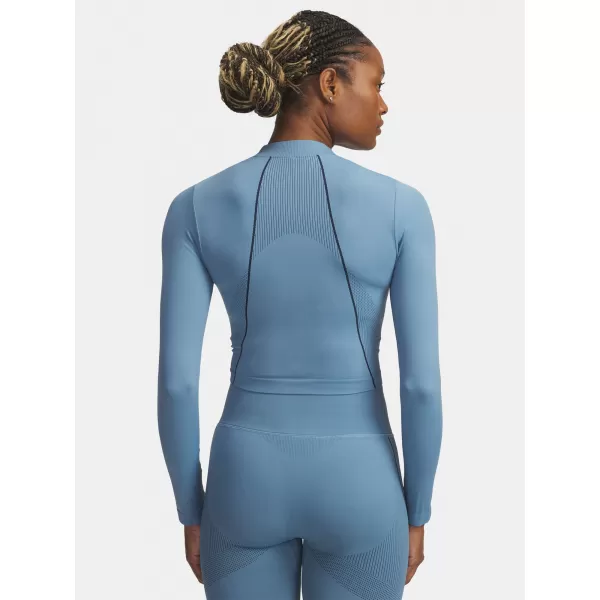  Ženska majica s kratkimi rokavi UNDER ARMOUR UA VANISH SEAMLESS LS 6000645-418 MODRA 