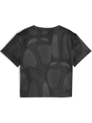 Ženska majica s kratkimi rokavi PUMA DARE TO AOP BABY TEE 63214501 ČRNA PUMA