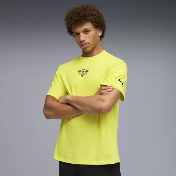  Moška majica s kratkimi rokavi PUMA MELO ALWAYZ ON 1 TEE 63075504 LIMONIN SHERBERT 