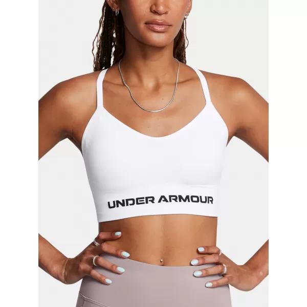  Ženski nedrček UNDER ARMOUR VANISH SEAMLESS LOW BRA 1384417-100 BELA 
