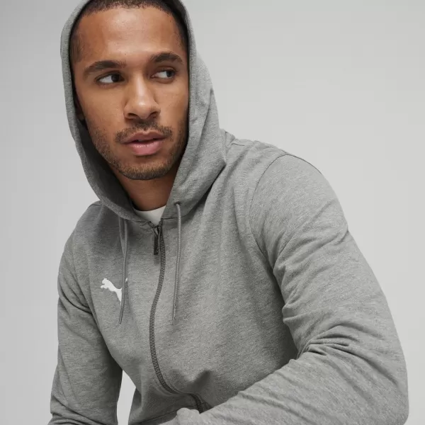  Jakna PUMA TEAMGOAL CASUALS HOODED JACK 658595_33 SREDNJA SIVA HEATHER/BELA 