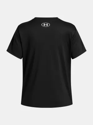 Dekliška majica s kratkimi rokavi UNDER ARMOUR TECH VARSITY GRAPHIC SS 6007917-001 ČRNA