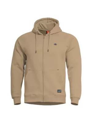 Pulover PENTAGON PHAETON HOOD ZIP SWEATER K09021 RJAVO RJAVA