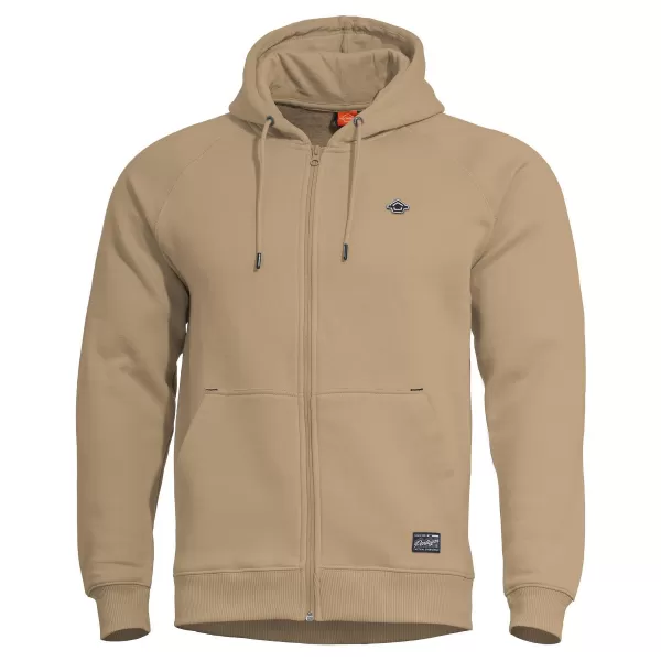  Pulover PENTAGON PHAETON HOOD ZIP SWEATER K09021 RJAVO RJAVA 