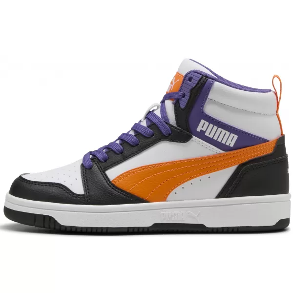  Otroški čevlji PUMA REBOUND V6 MID JR 39383134 PUMA BELA/ORANŽNA GLO/ČRNA 