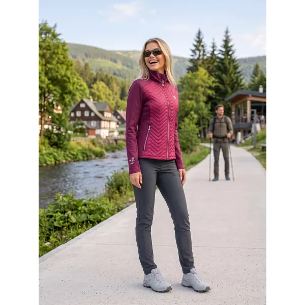 Ženska hibridna jakna ALTISPORT GAIL BORDO 
