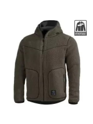 Pulover iz flisa PENTAGON IANOS SHERPA 2 K09057 ČRNA/VOLČJA SIVA