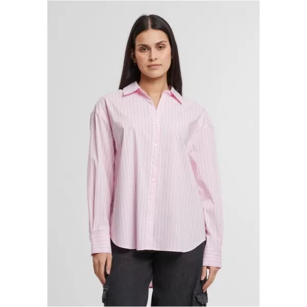  Ženska bluza URBAN CLASSICS TB7176 NEŽNO ROZA/BELA 