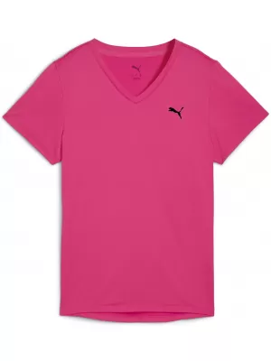 Srajca PUMA W TAD ESSENTIAL VNECK TEE 52589099 ŽAREČE ROZA