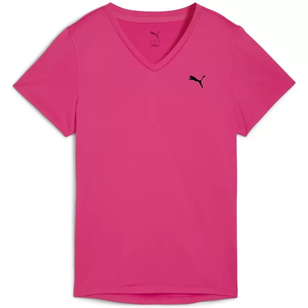  Srajca PUMA W TAD ESSENTIAL VNECK TEE 52589099 ŽAREČE ROZA 