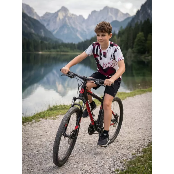  Otroška premium funkcionalna majica ALTISPORT VOJ/ALK076TR01 BELO/VINO 