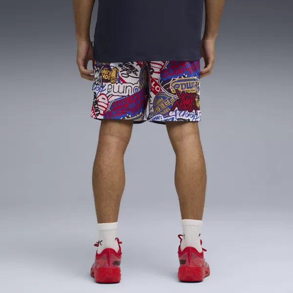  Kratke hlače PUMA HOOPERHOTLINE AOP 7" SHORTS 63283701 ZA VES ČAS RDEČE/AOP 