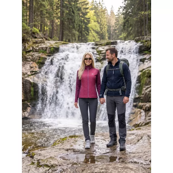  Ženska hibridna jakna ALTISPORT GAIL BORDO 