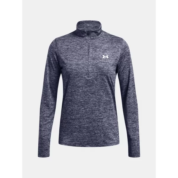  Ženska majica s kratkimi rokavi UNDER ARMOUR TECH 1/2 ZIP- TWIST 1384225-410 MODRA 
