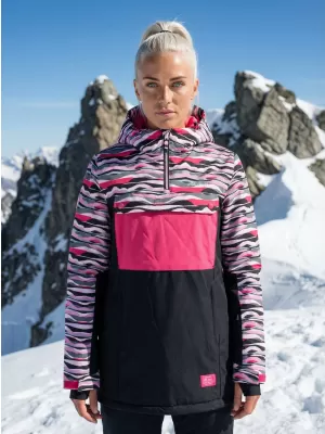Ženska zimska jakna ALTISPORT GANICE ČRNA/ROZA
