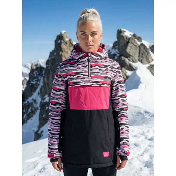  Ženska zimska jakna ALTISPORT GANICE ČRNA/ROZA 