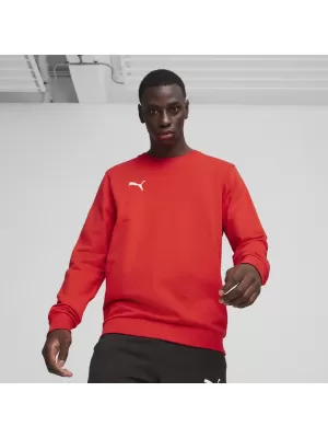 Moška jopica PUMA TEAMGOAL CASUALS CREW NECK S 658592_01 PUMA RED/PUMA WHITE