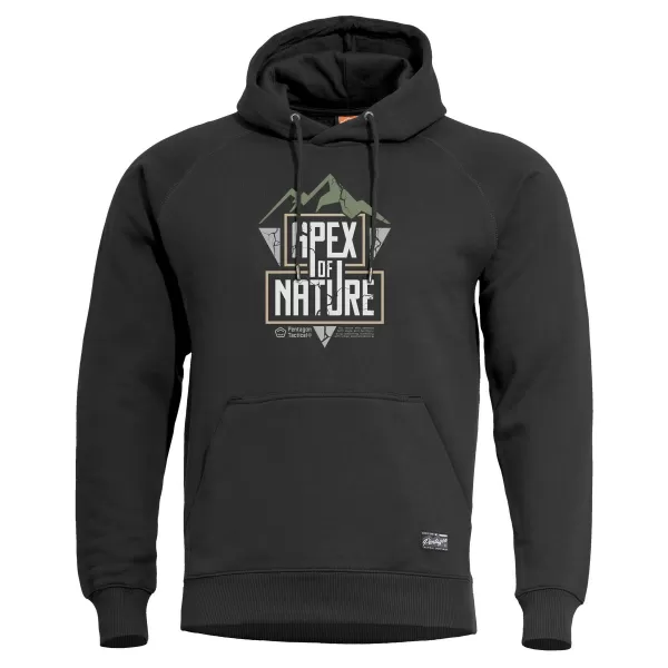  Pulover PENTAGON PHAETON HOOD SWEATER APEX OF NATURE K09021 ČRNA 