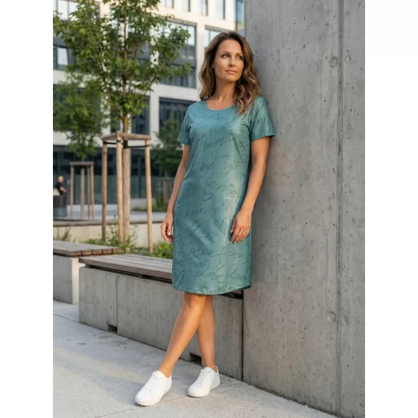  Ženska podaljšana vrhunska majica s kratkimi rokavi ALTISPORT VOJ/ALW084SAT02 ZELENA 