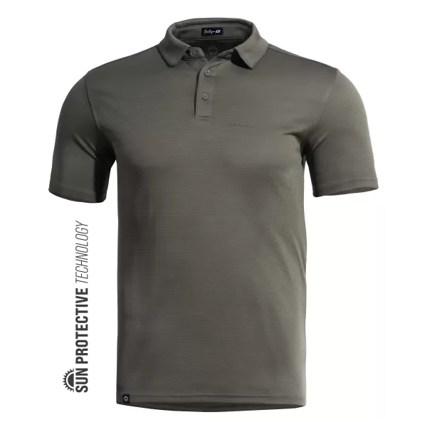  Moška majica s kratkimi rokavi z ovratnikom PENTAGON VANQUISH POLO SHIRT K09048 RJAVO SIVA 