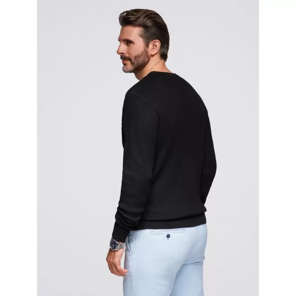  Moški pulover OMBRE OM-SWSW-0182 ČRN 