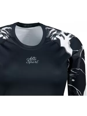 Ženska premium funkcionalna majica z dolgimi rokavi ALTISPORT VOJ/ALW114TR03 ČRNA