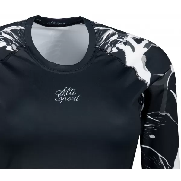  Ženska premium funkcionalna majica z dolgimi rokavi ALTISPORT VOJ/ALW114TR03 ČRNA 