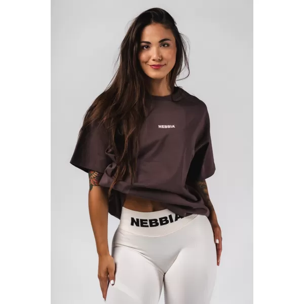 Oversized majica RESET 491 TEMNO RJAVA Nebbia 