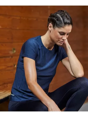 Ženska majica s kratkimi rokavi TEE JAYS | TJ 7021 ČRNI MELANŽ